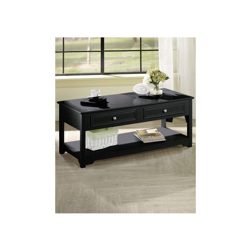 Home Decorators Collection Oxford Black 44 in. W 4-Door Coffee Table ...