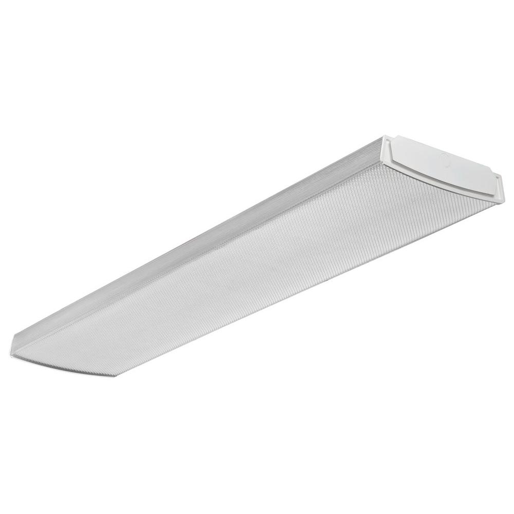 Lithonia Lighting 4 Ft Flush Mount Ceiling White Led Wraparound