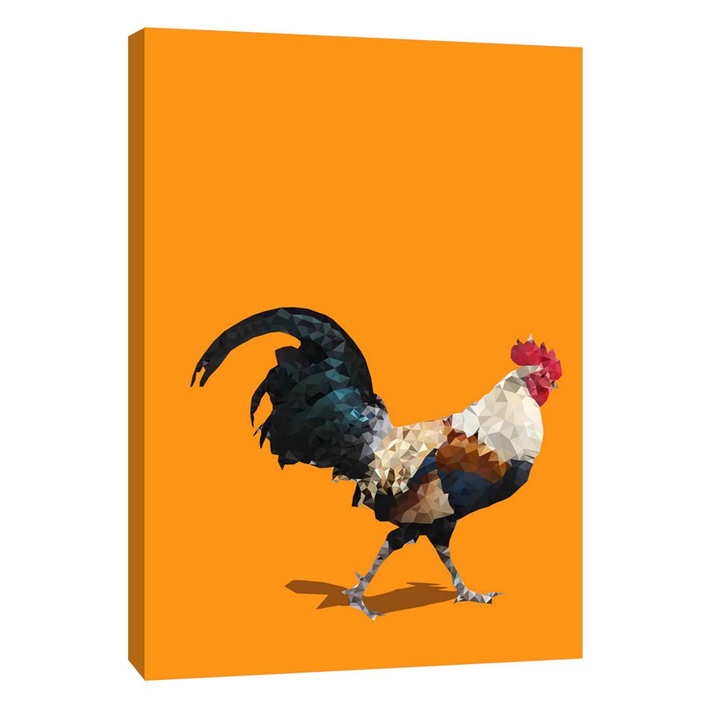 Ptm Images 12 In X 10 In Fractal Rooster Printed Canvas Wall Art 9 104255 The Home Depot