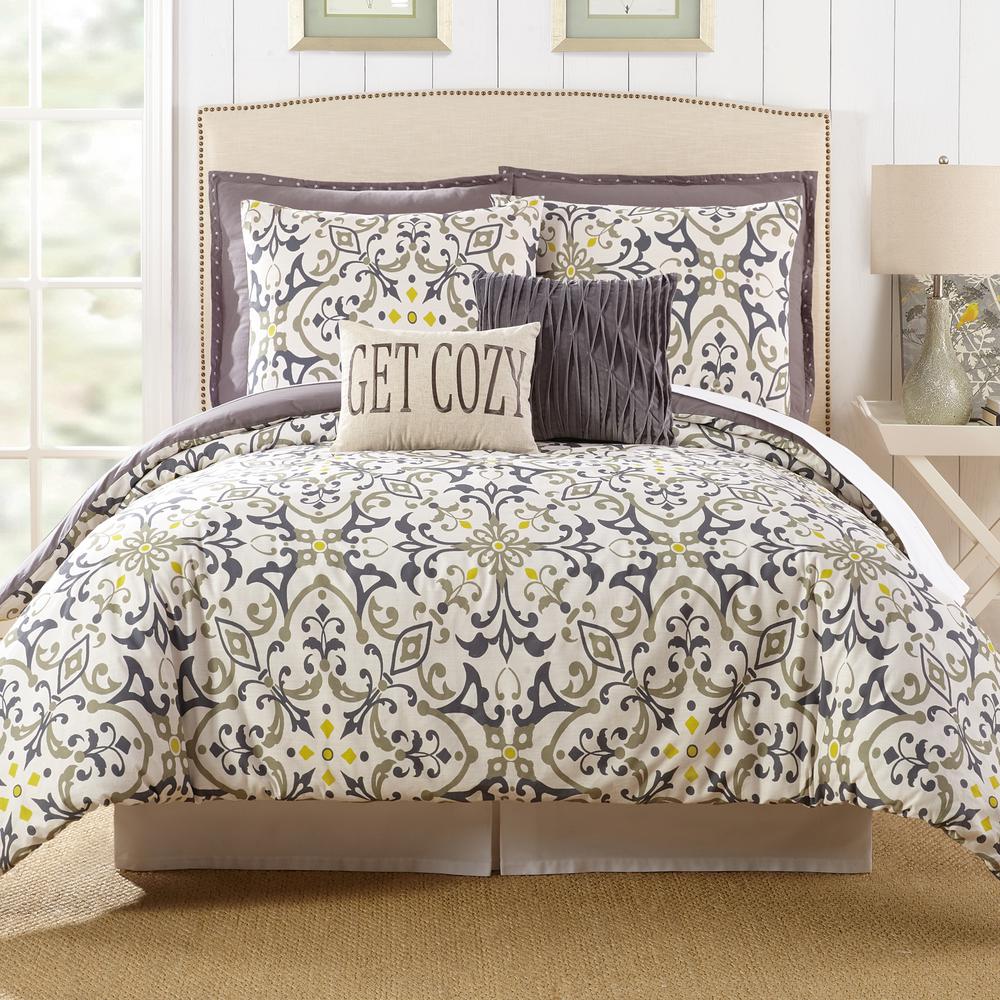 Presidio Square Madrid 7 Piece Multicolored King Comforter Set