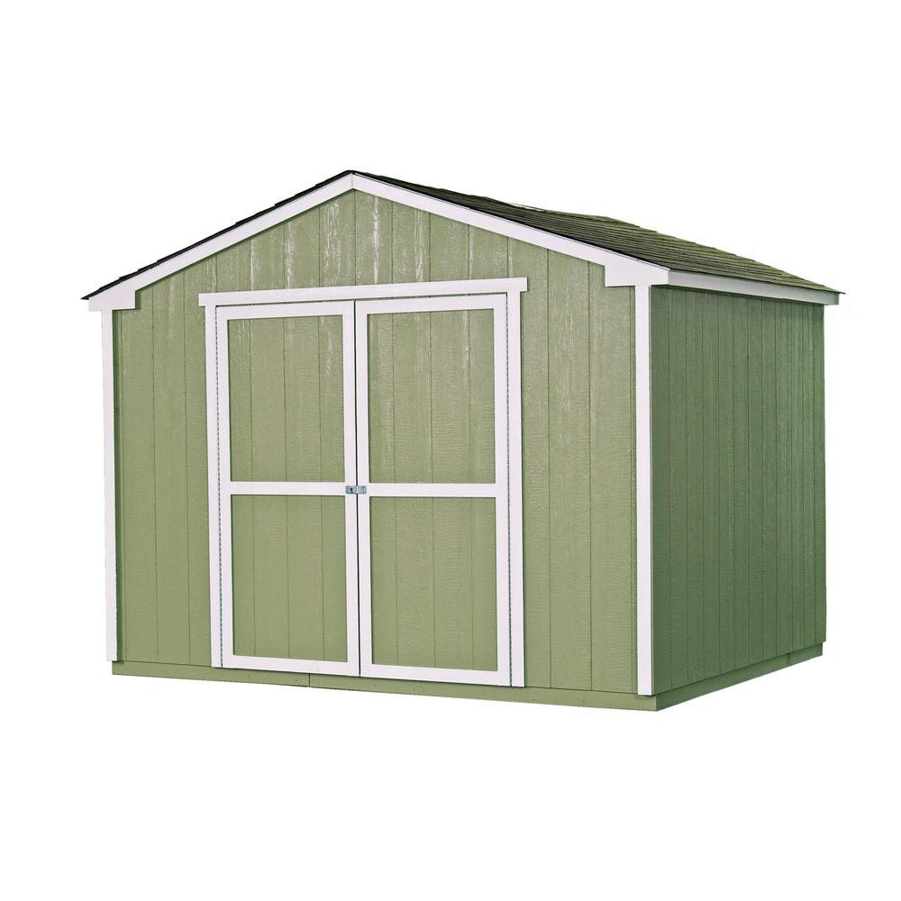 Handy Home Products Cumberland 10 ft. x 8 ft. Wood Shed ...