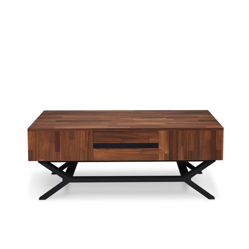 Acme Furniture Karine Sandy Black And Walnut Coffee Table 80620 Acme Furniture