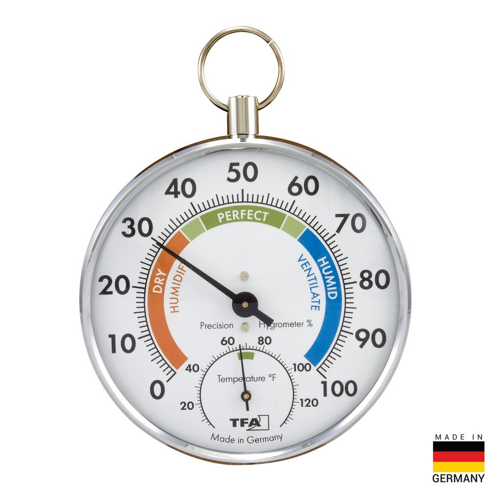 TFA Chrome PocketWatchdesign ThermoHygrometer45.2027 The Home Depot