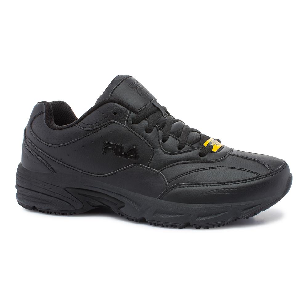 fila black work shoes
