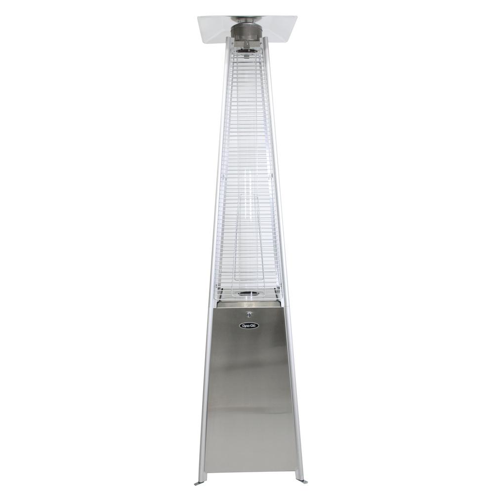Dyna Glo Patio Heaters Outdoor Heating The Home Depot 42 000 Btu Stainless Steel Pyramid Flame Gas Patio Heater