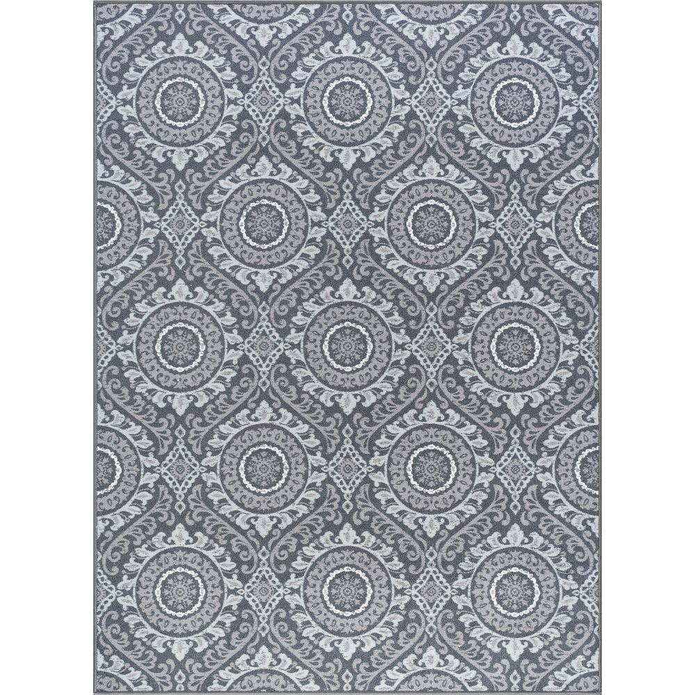 Tayse Rugs Majesty Charcoal 5 ft. x 7 ft. Transitional Area RugMJS3718
