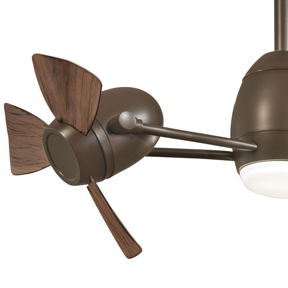 Minka Aire Cage Free Gyro 37 In Integrated Led Oil Rubbed Bronze Ceiling Fan With Light