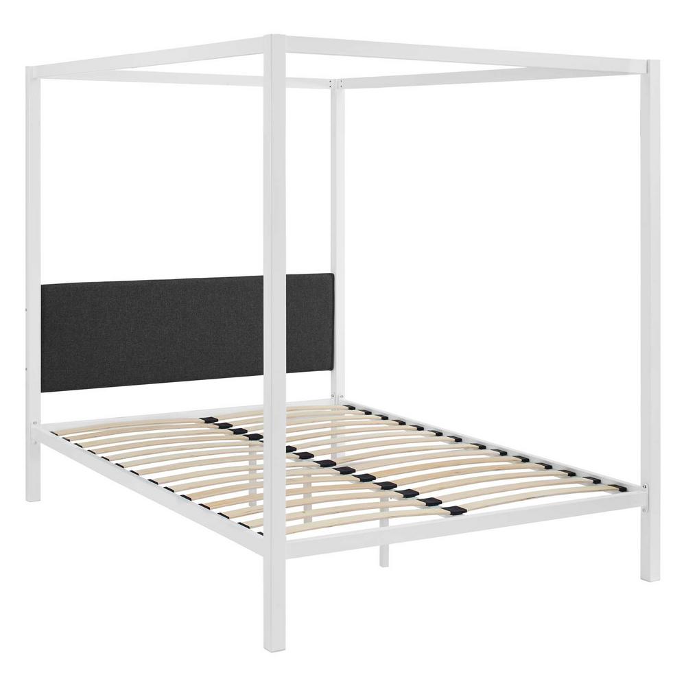 Modway Raina White Gray Queen Canopy Bed Frame Mod 5570 Whi Gry Internet 304273745 2 Modway Raina White Gray Queen Canopy Bed Frame