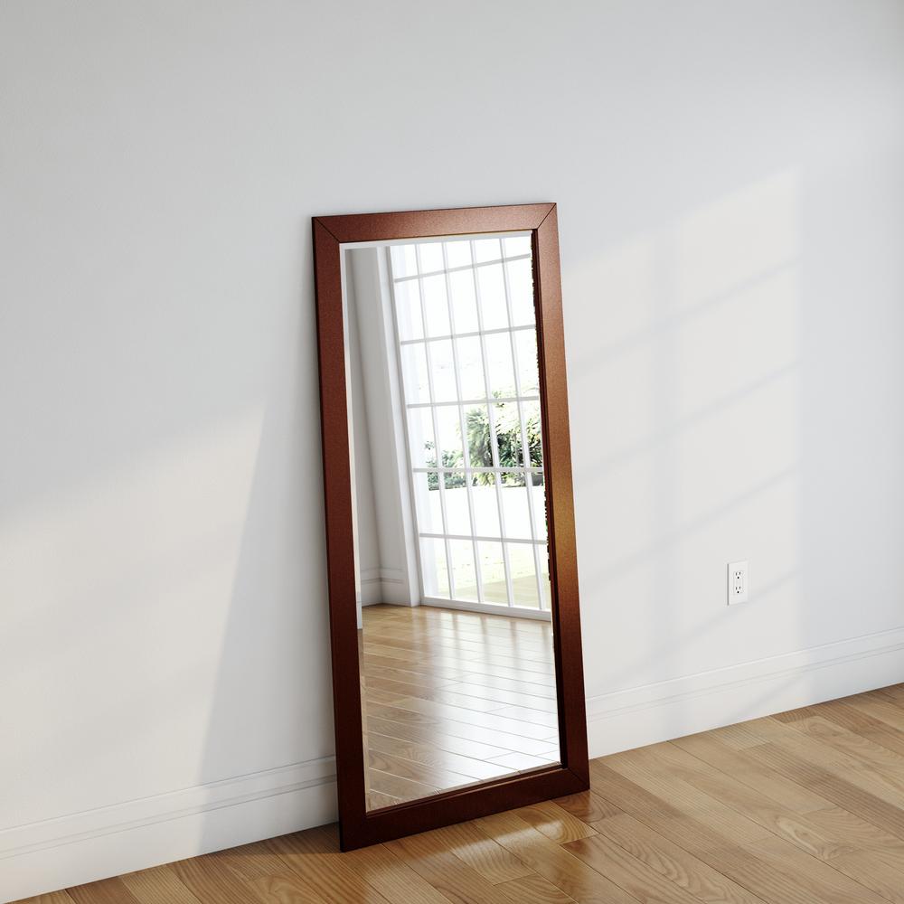 30 In X 63 5 Shiny Bronze Beveled Floor Mirror