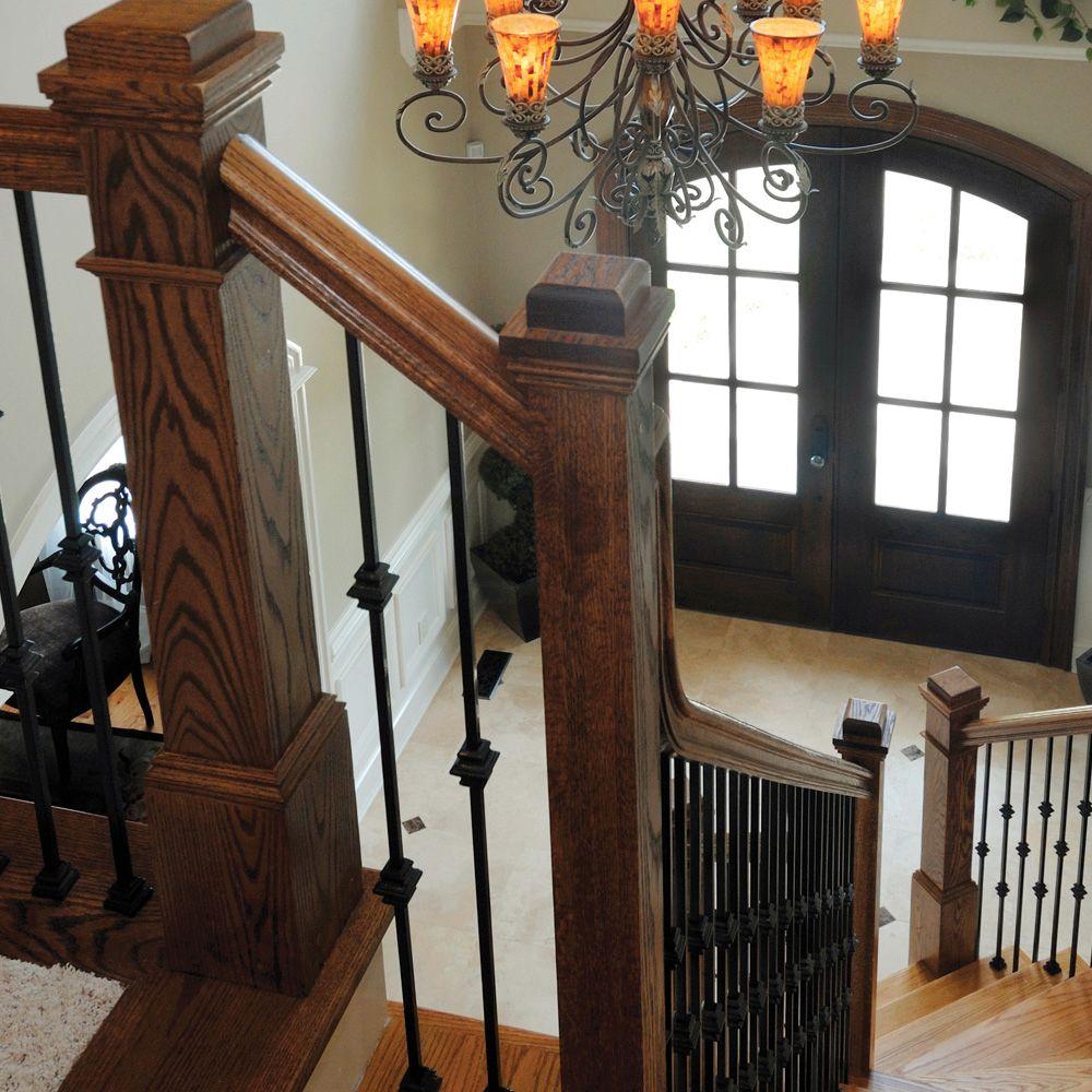 Stair Parts 44 In X 1 2 In Satin Black Single Knuckle Metal Baluster