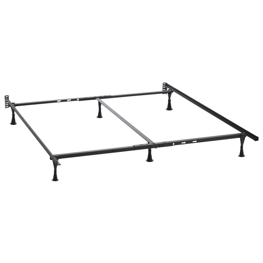 HOLLYWOOD BED FRAME Adjustable Metal Bed Frame-3150BSG-I - The Home Depot