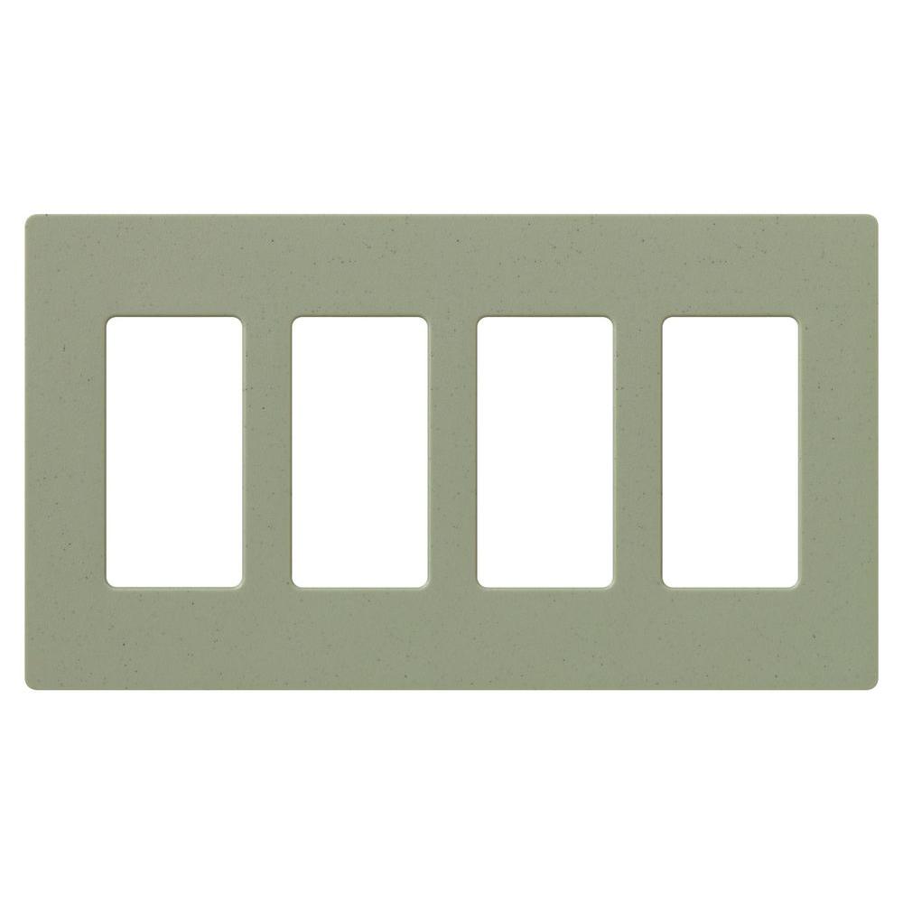 Lutron Claro 4 Gang Decorator Wallplate Greenbriar Sc Gb The Lutron Claro 4 Gang Decorator Wallplate Greenbriar