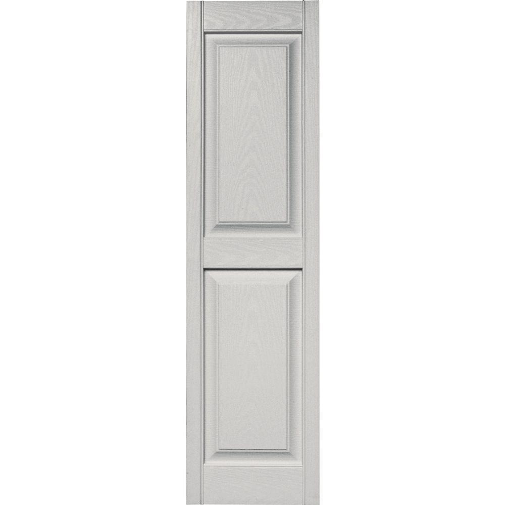 Builders Edge 15 In X 55 Raised Panel Vinyl Exterior Shutters Raised Panel Vinyl Exterior Shutters Pair In