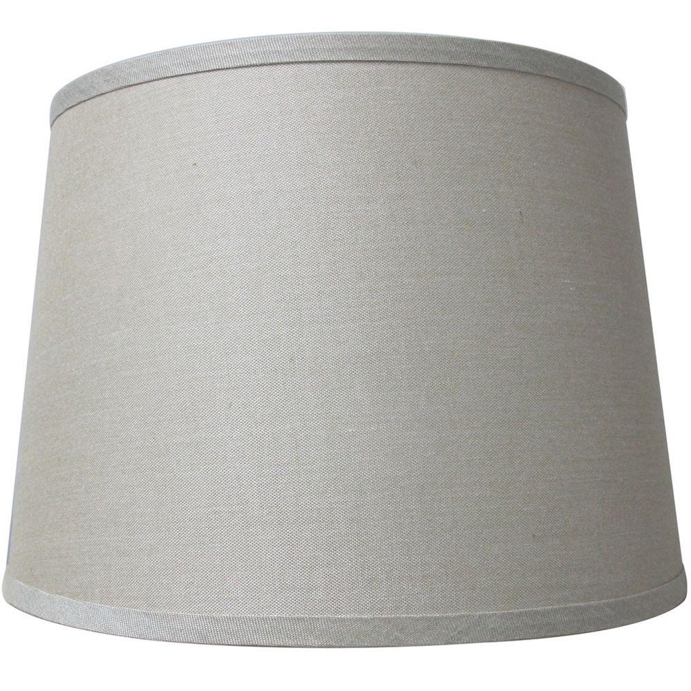 Hampton Bay Mix Match Taupe Drum Table Shade 15363 The Home Depot Hampton Bay Mix Match Taupe Drum Table Shade