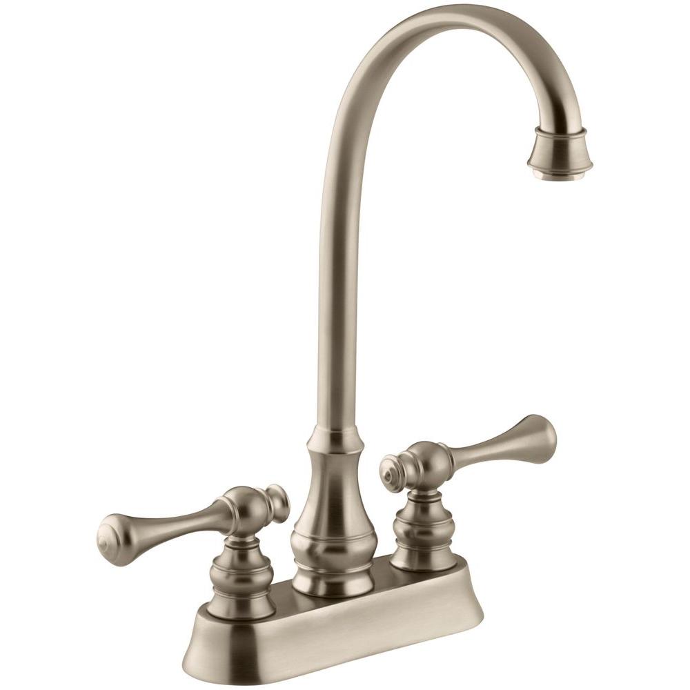 KOHLER Revival 2-Handle Bar Faucet with Traditional Lever Handles in ...