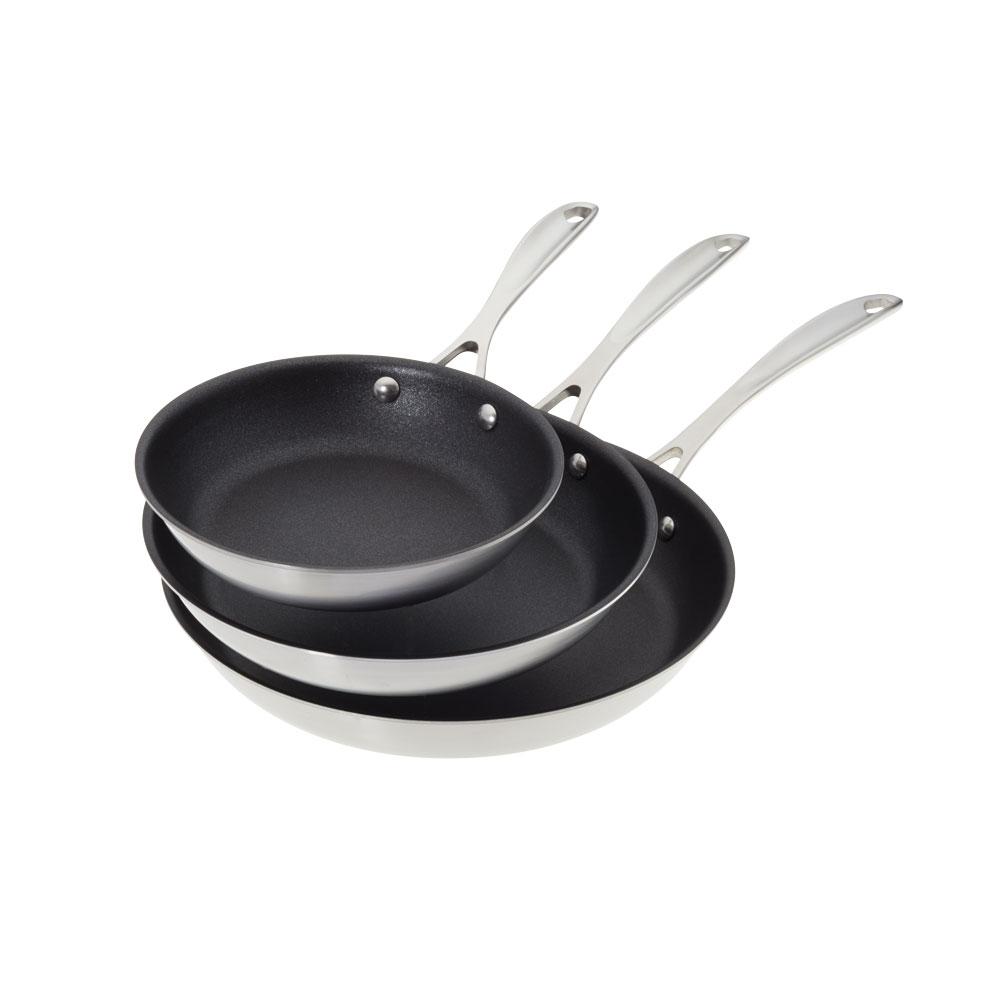  American  Kitchen  Perfect Fry Fecta 3 Piece Nonstick Frying 