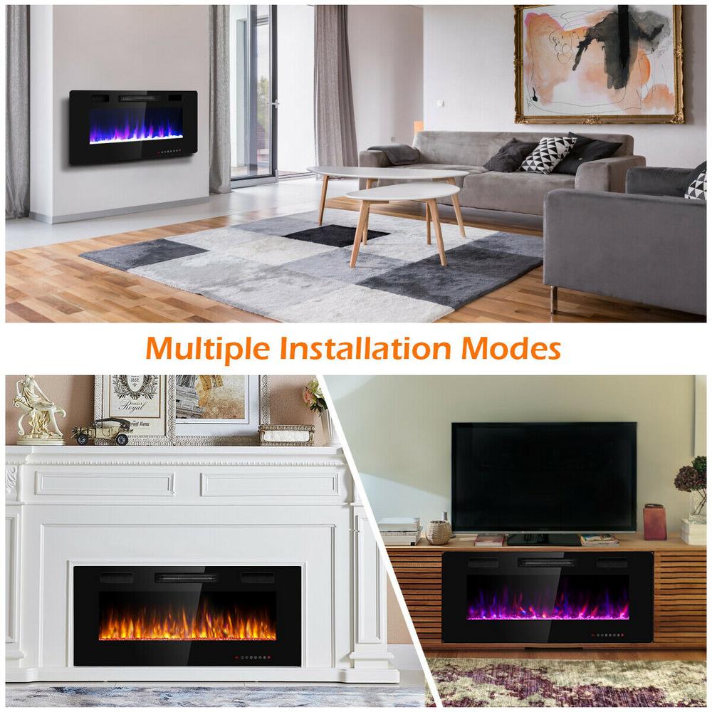 Boyel Living 42 In Recessed Ultra Thin Wall Mounted Electric Fireplace Black Wf Ep24704 The Home Depot - Thin Wall Fireplace Boyel Living 42 In Recessed Ultra Thin Wall Mounted Electric Fireplace Black Wf Ep24704 The Home Depot - Thin Wall Fireplace
