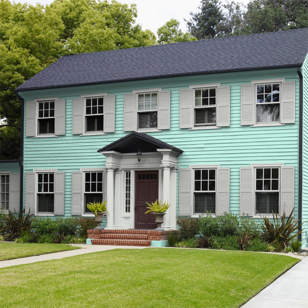 Behr Marquee 1 Gal P430 Summer House Satin Enamel Exterior Paint Summer House Satin Enamel Exterior Paint And 4