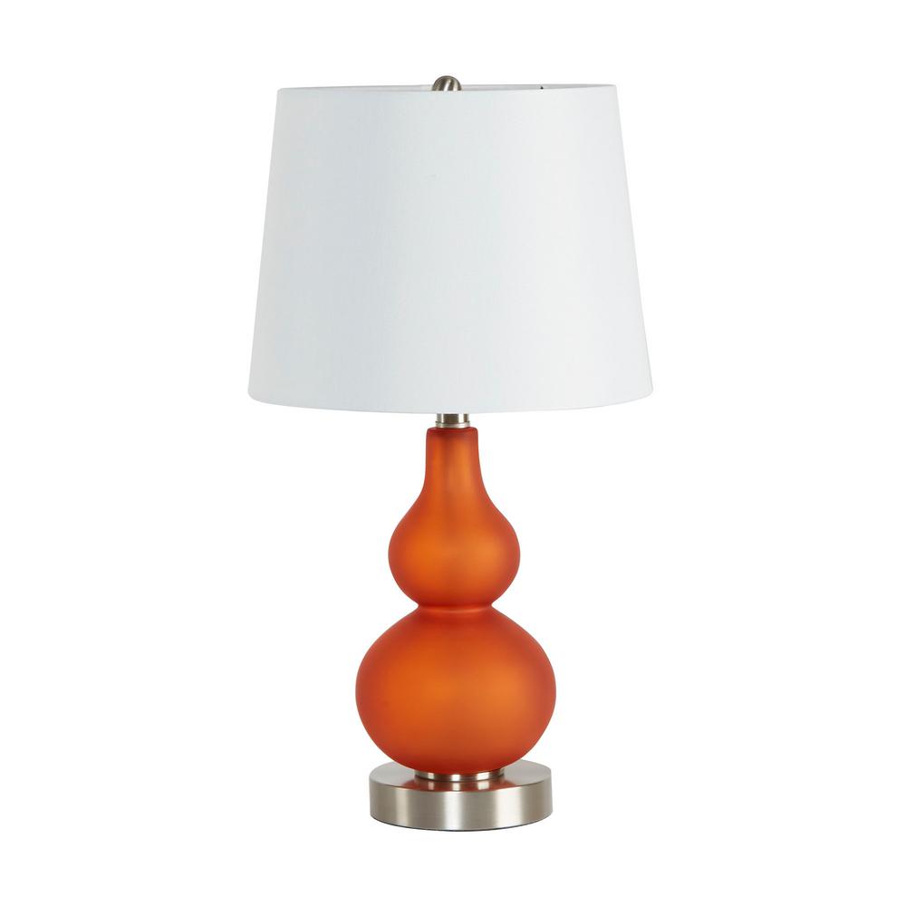 orange glass table lamp