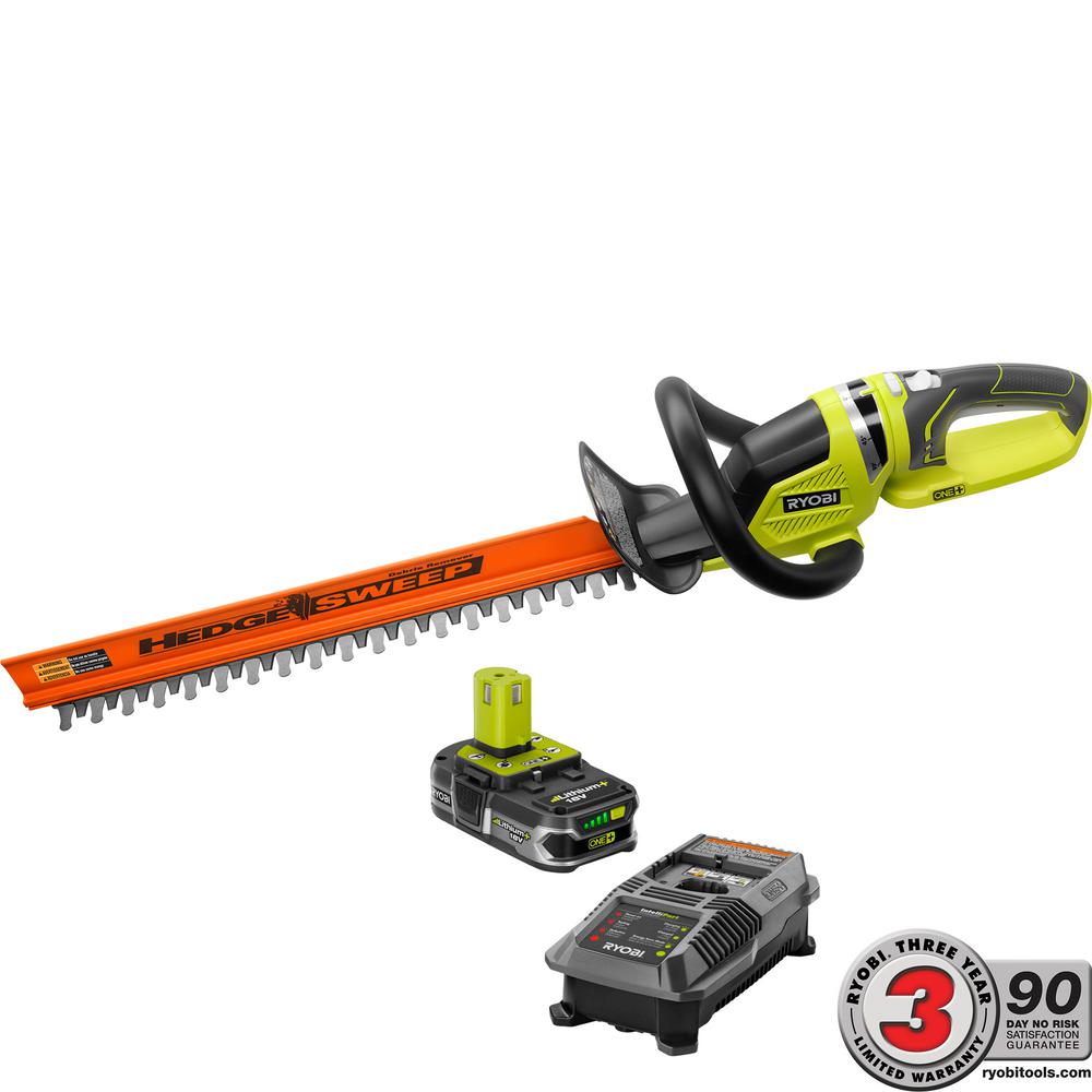 Hedge Trimmers The Home Depot 18 Volt Lithium Ion Cordless Hedge Trimmer 1 5