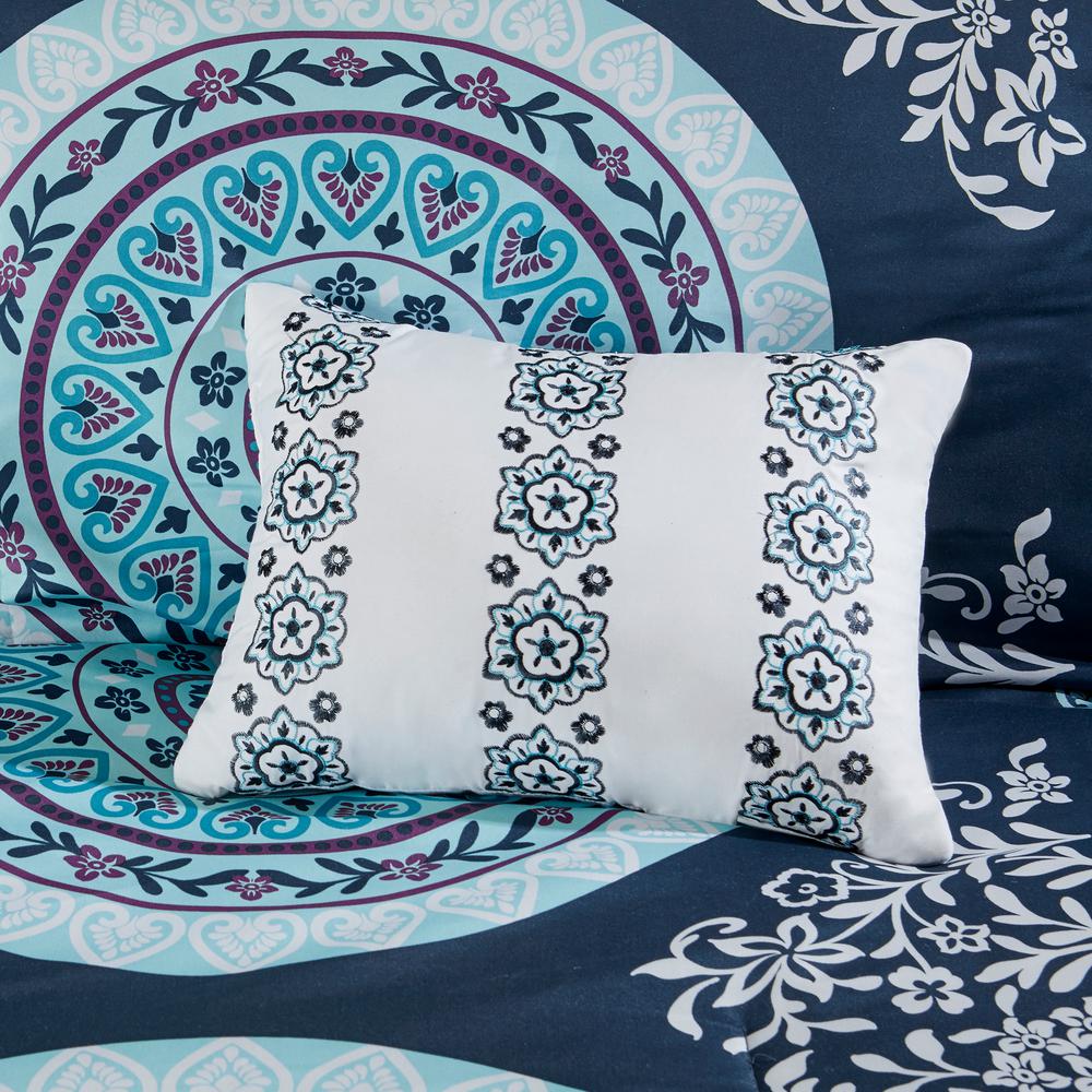 Intelligent Design Eleni 7 Piece Navy Twin Comforter Set Id10 1374 The Home Depot - Navy Blue And Turquoise Bedding Intelligent Design Eleni 7 Piece Navy Twin Comforter Set Id10 1374 The Home Depot - Navy Blue And Turquoise Bedding