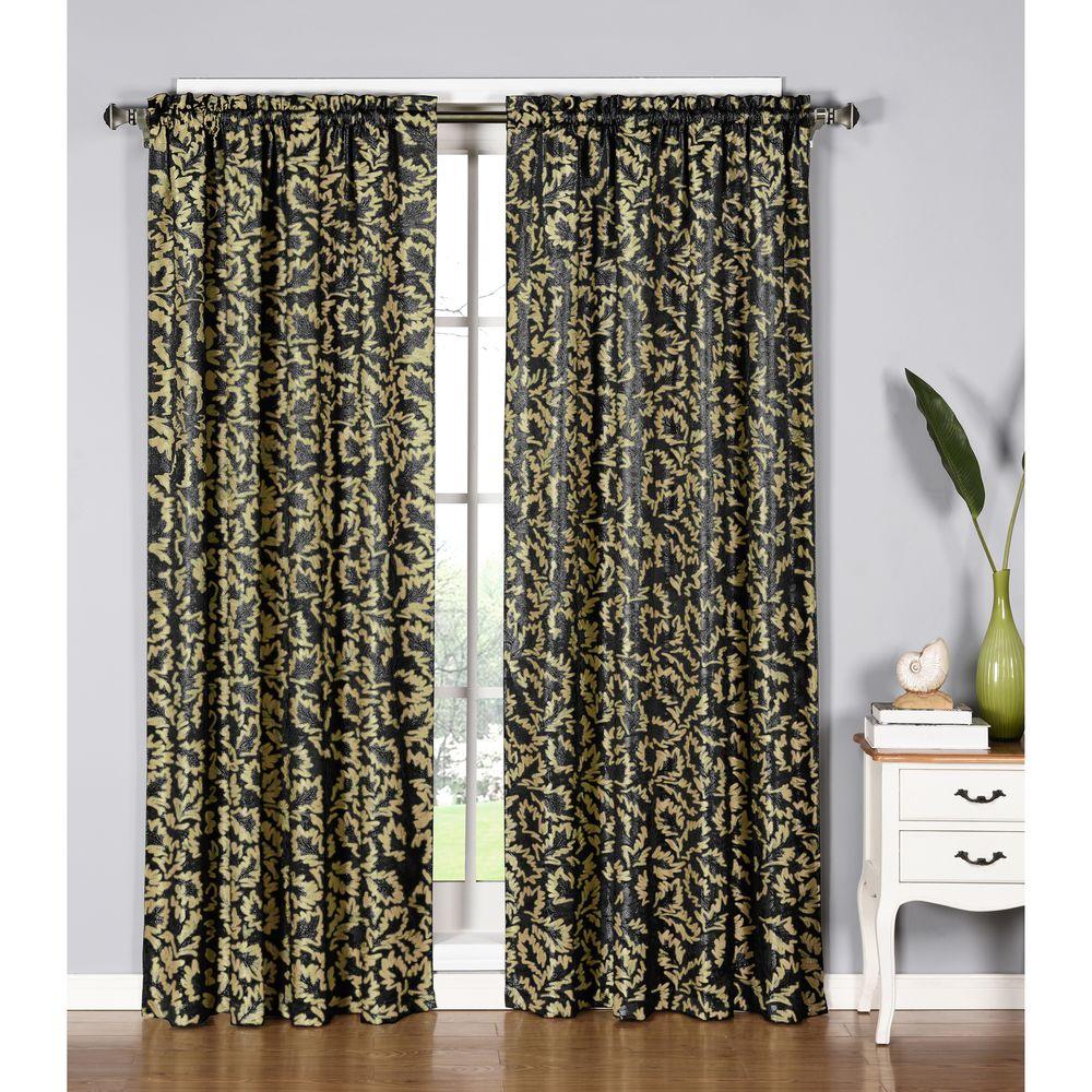 Window Elements Semi Opaque Dawson Shimmering Leaf 54 In W X 84