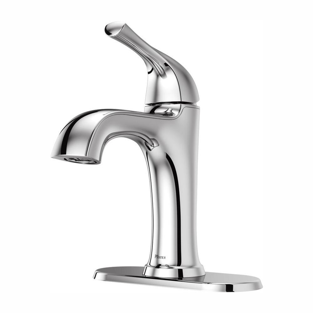 Pfister Ladera Single Hole Single Handle Bathroom Faucet In Polished Chrome Lf 042 Lrcc The