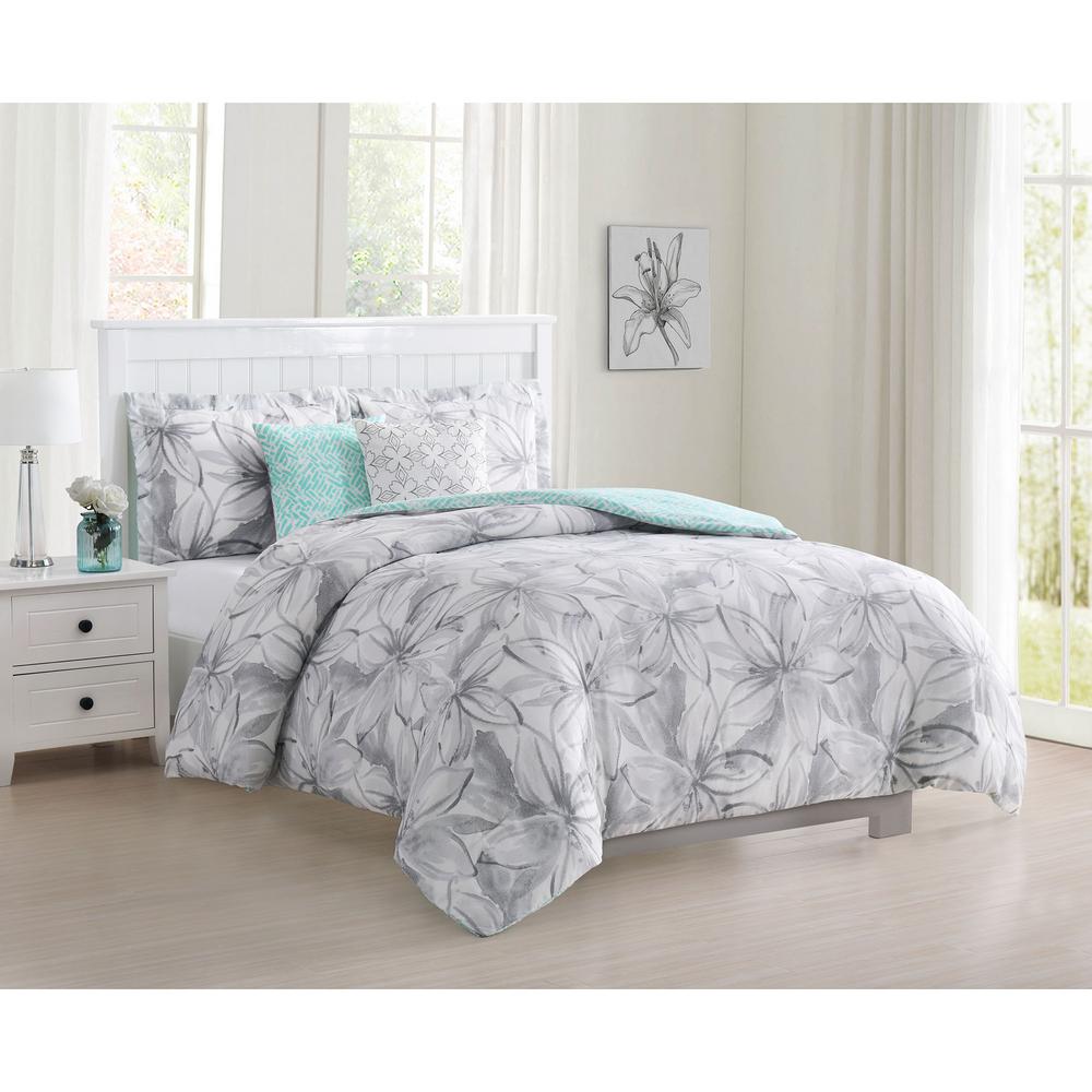 The Pillow Collection Sarafina Floral Bedding Sham Linen King//20 x 36