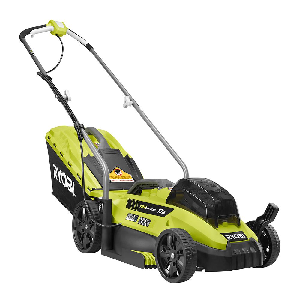 13 in. ONE+ 18-Volt Lithium-Ion Cordless Battery Walk Behind Push Lawn Mower with 4.0 Ah Battery/Charger Included