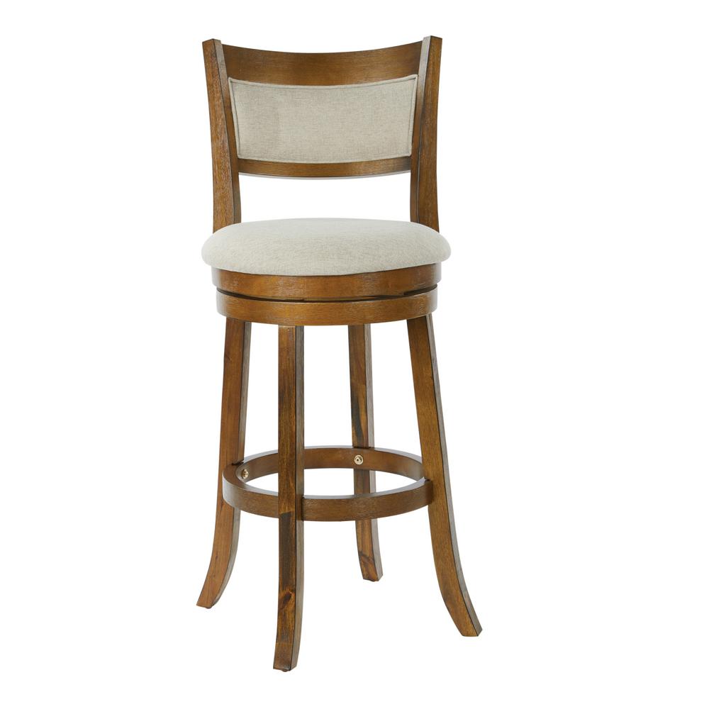 Osp Designs Swivel 30 In Burnt Brown Stool With Solid Back Met12430 Osp Designs Swivel 30 In Burnt Brown Stool With Solid Back