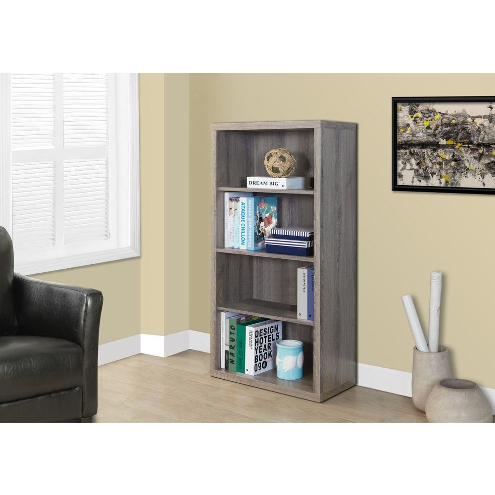Dark Taupe Adjule Open Bookcase