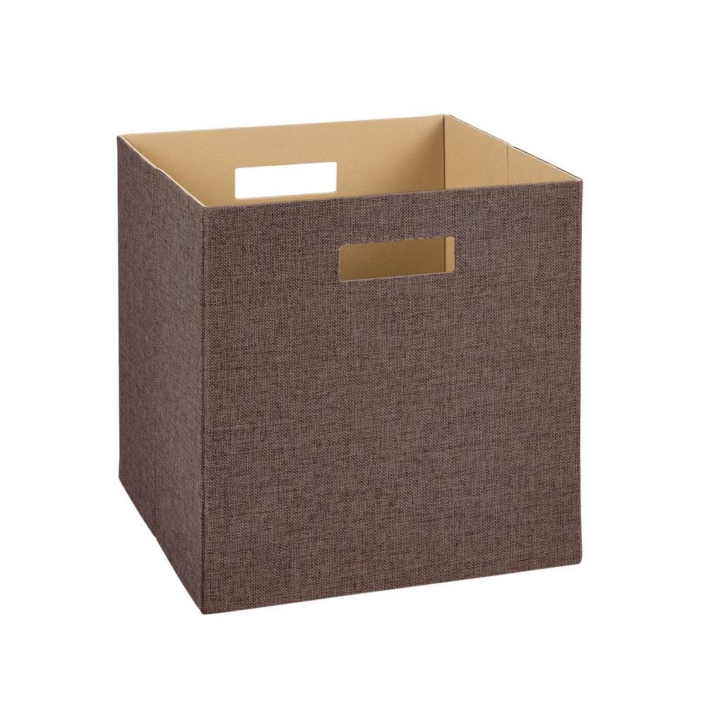 Closetmaid 13 In D X 13 In H X 13 In W Brown Fabric Cube Storage Bin 7115 The Home Depot