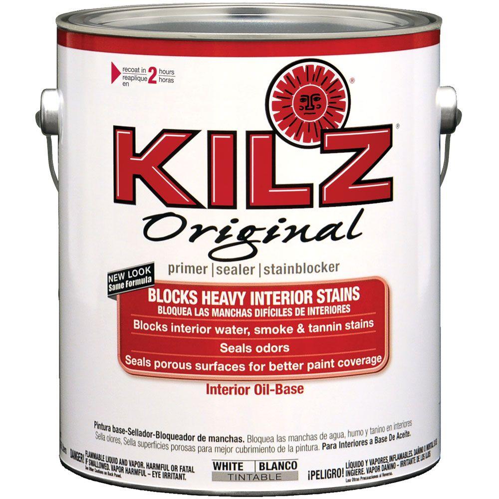 KILZ Original 1 gal. White Low-VOC Oil-Based Interior ...