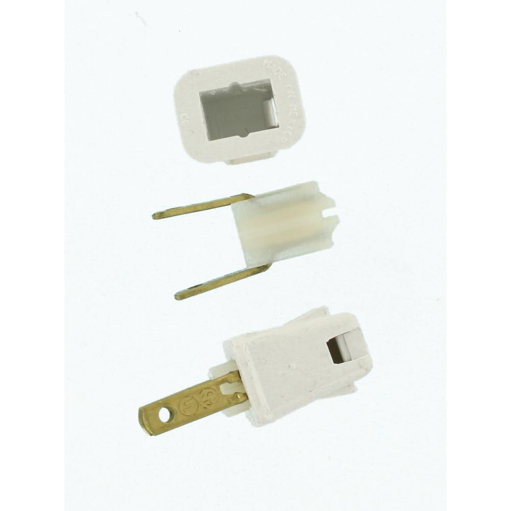 Leviton 10 Amp 2Pole Straight Blade Plug, WhiteR520012300W The