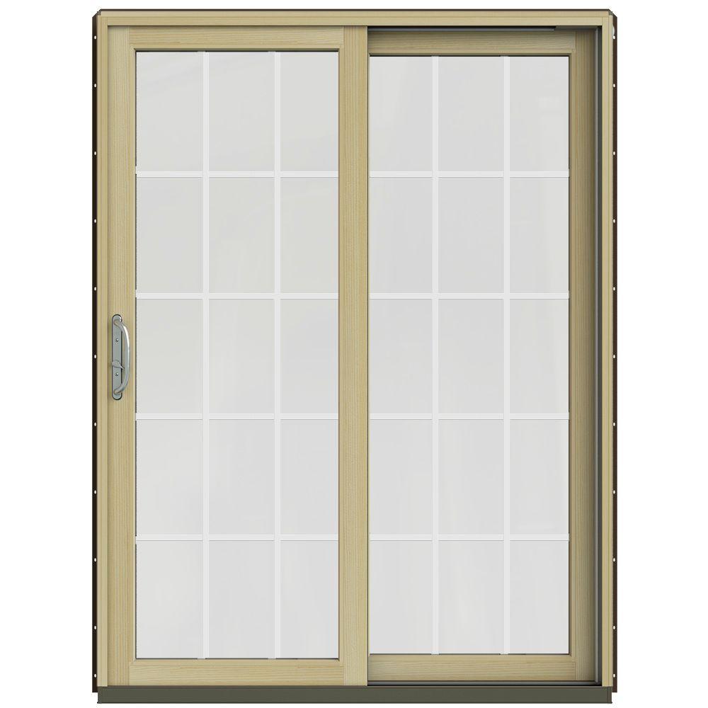 JELDWEN 60 in. x 80 in. V2500 Series Vinyl Sliding Patio Door with