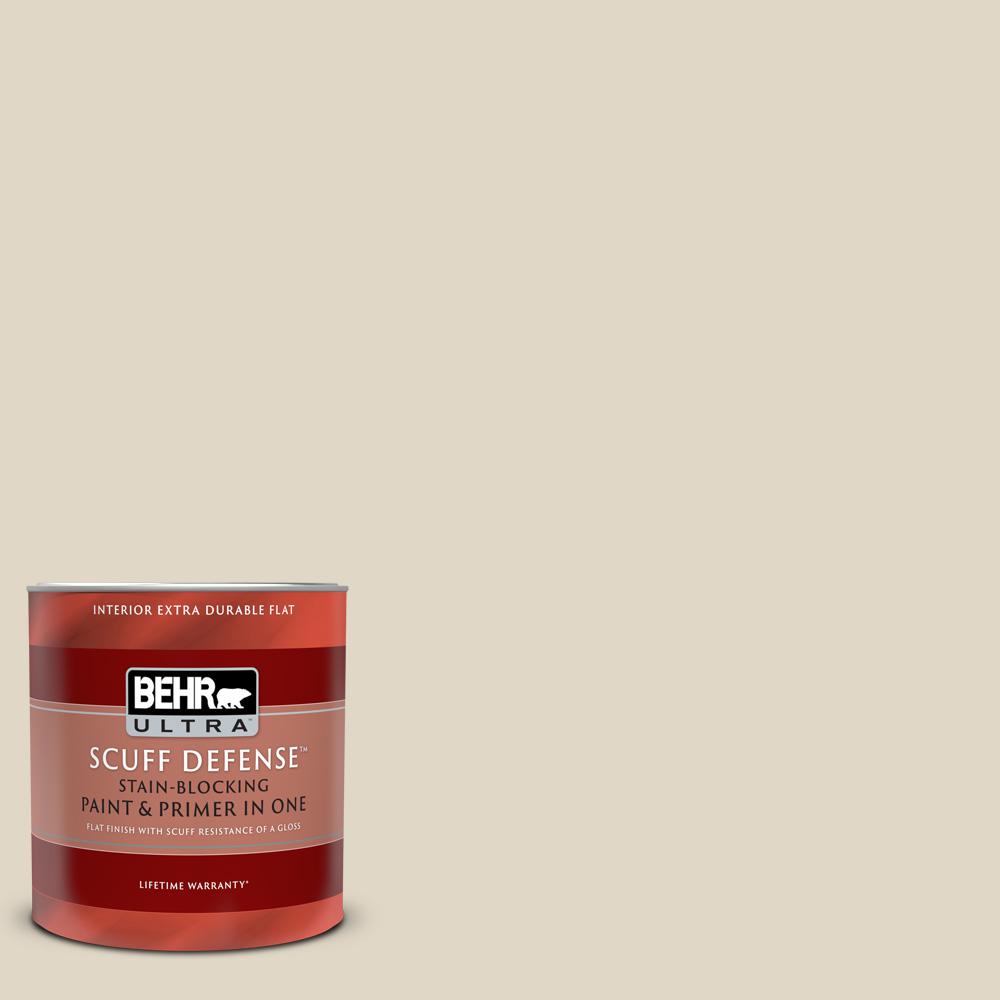 BEHR ULTRA 1 qt. #YL-W13 Sentimental Beige Extra Durable Flat Interior ...