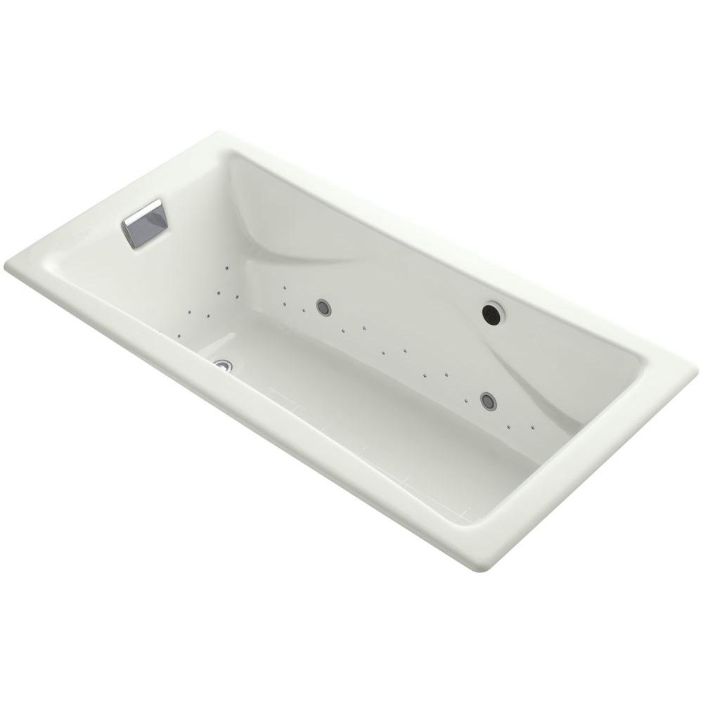 KOHLER TeaforTwo 6 ft. Air Bath Tub in DuneK865GCCPNY The Home