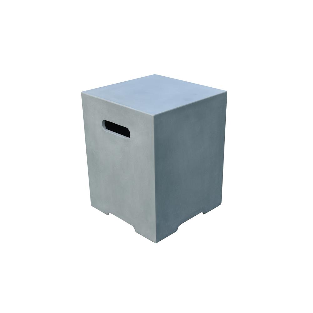 Elementi 15.7 in. x 20 in. Concrete Square Propane Tank ...