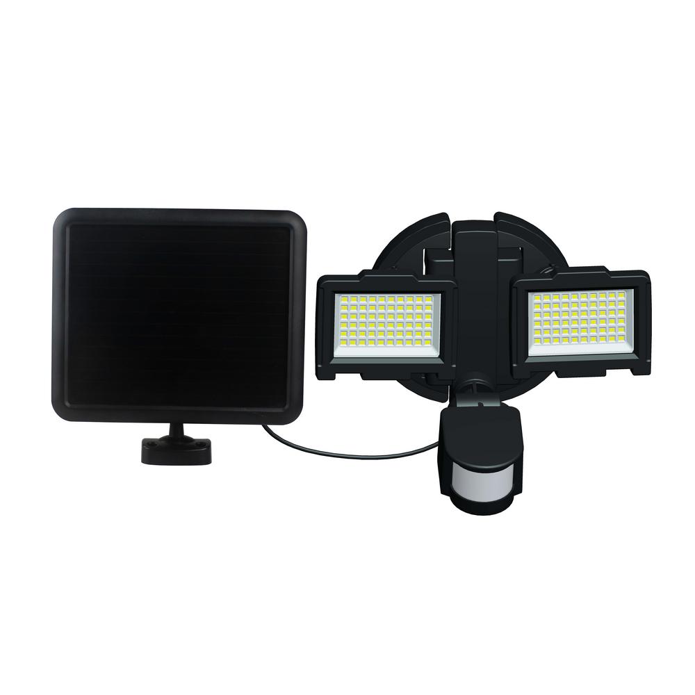 Nature Power Black Solar Motion Sensor 120-LED Outdoor Security Light