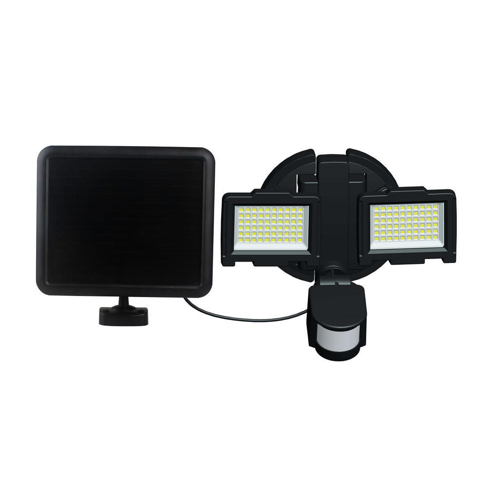 Solar Outdoor Security Lighting The Home Depot Black Solar Motion Sensor