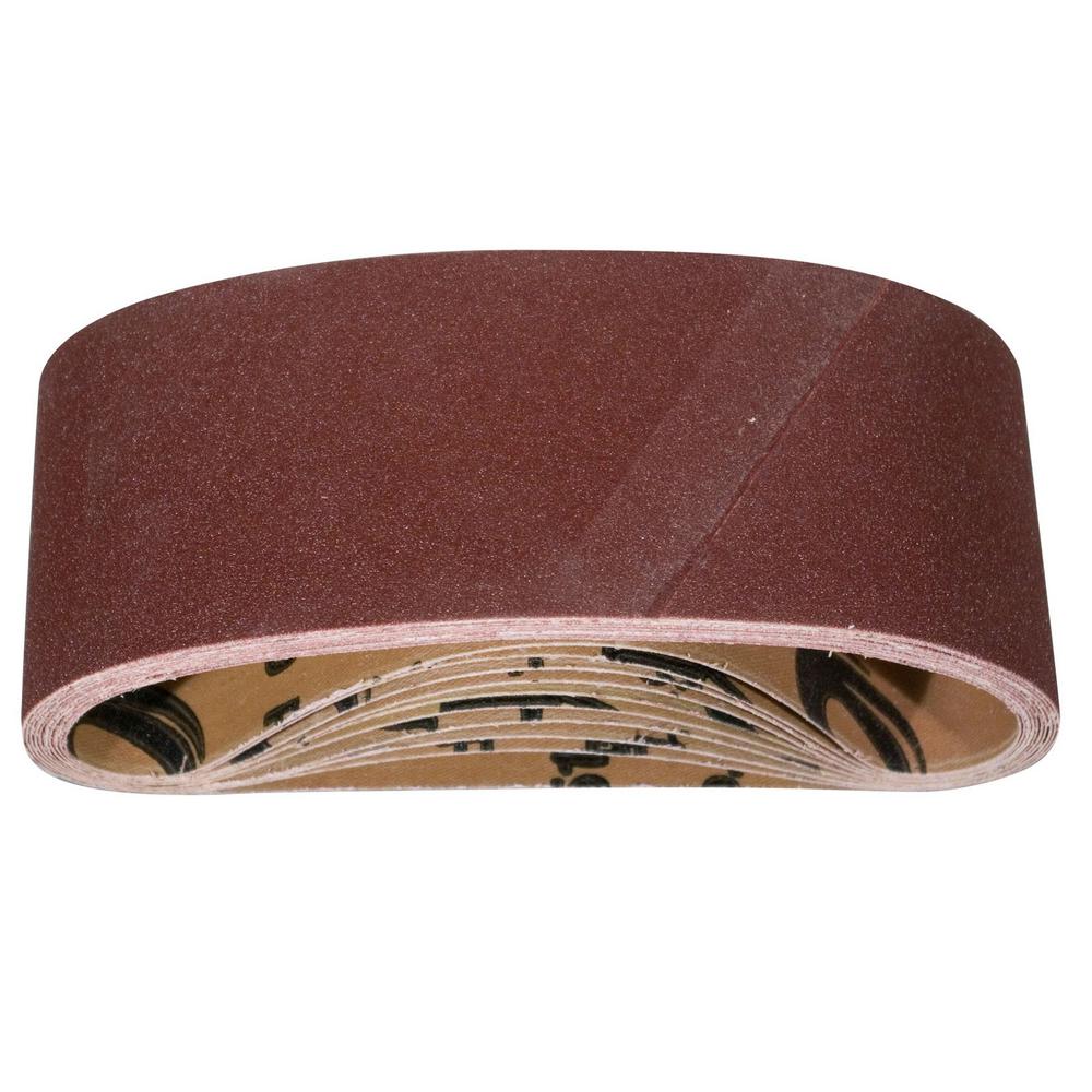 POWERTEC 4 inch x 24 inch 400-Grit Aluminum Oxide Sanding Belt (10-Pack) by POWERTEC