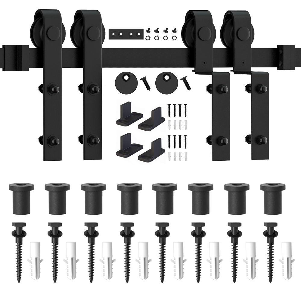 WINSOON 11 ft./132 in. Single Track Bypass Barn Door