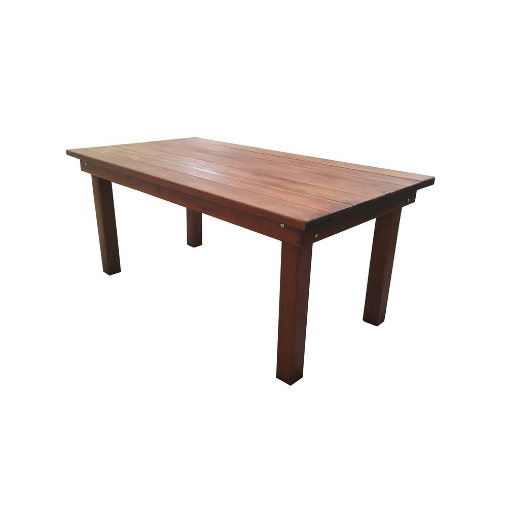 Best Redwood Farmhouse Mission Brown 5 Ft Redwood Outdoor Dining