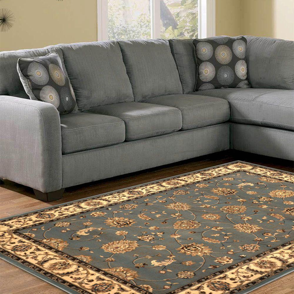Home Dynamix Dynasty Gray Beige 8 Ft X 10 Indoor Area Rug