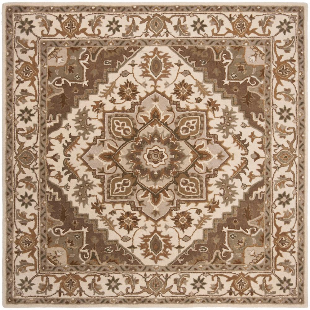 Safavieh Royalty Beige/Sage 7 ft. x 7 ft. Square Area Rug-ROY700B-7SQ ...