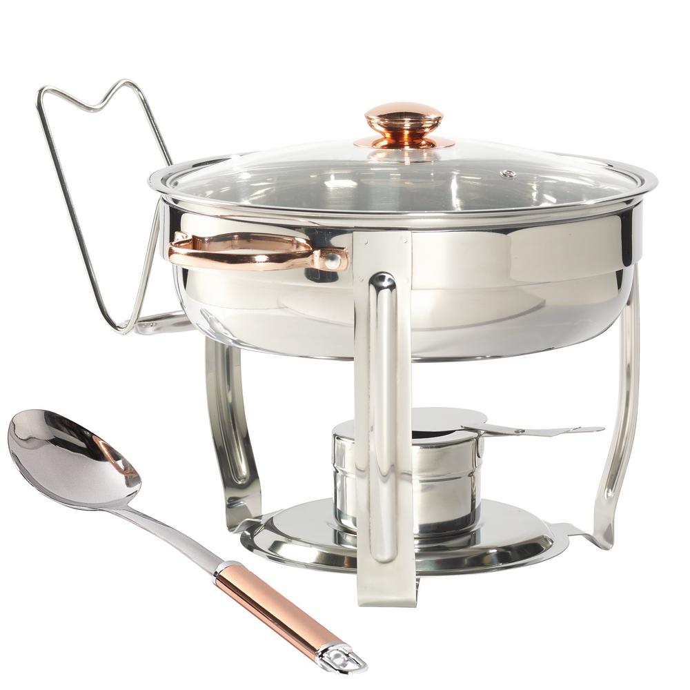 Tabletops Unlimited 4 Qt. Stainless Steel Round Chafing Dish