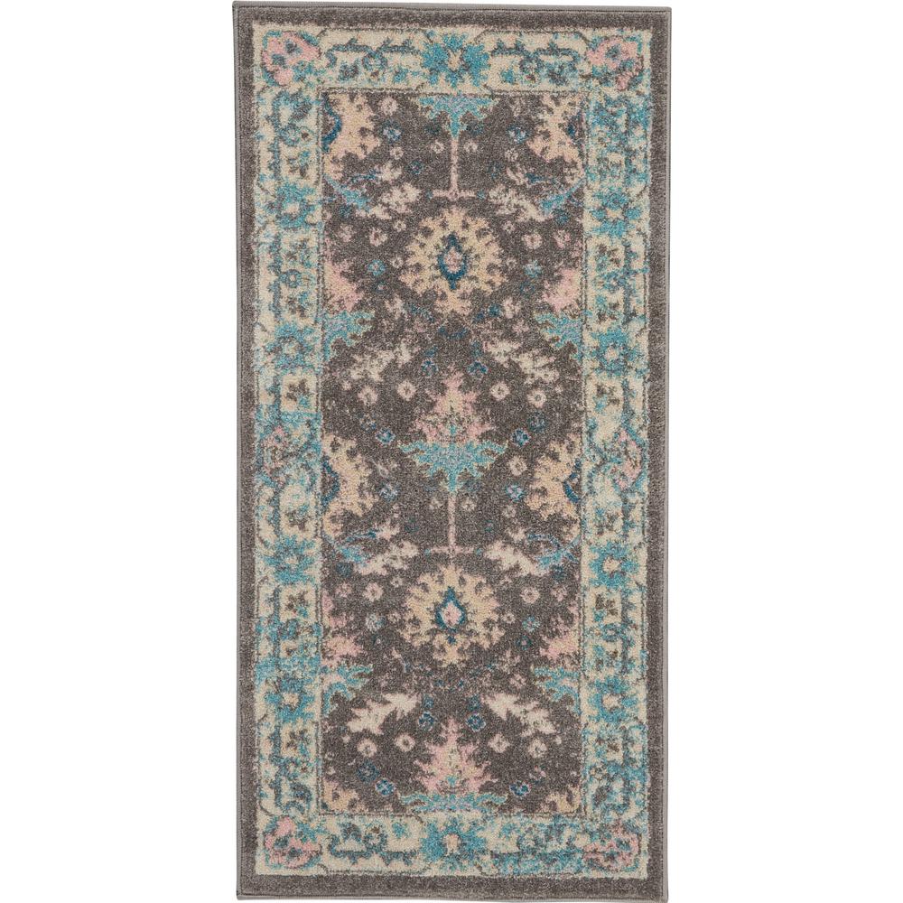 Nourison Tranquil TRA10 Pink and Grey 7' Runner Hallway Rug489340