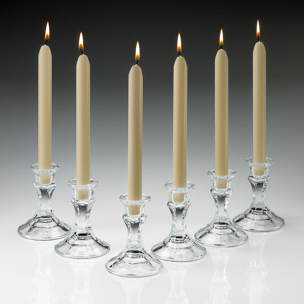 Light In The Dark Taper Candles 4 Inch X 1//2 Inch Thick Burn 1.1//2 Hour White