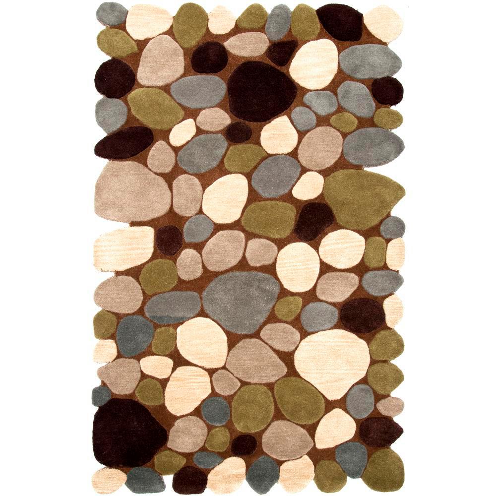 nuLOOM Pebbles Brown 5 ft. x 8 ft. Area RugPB01508 The Home Depot