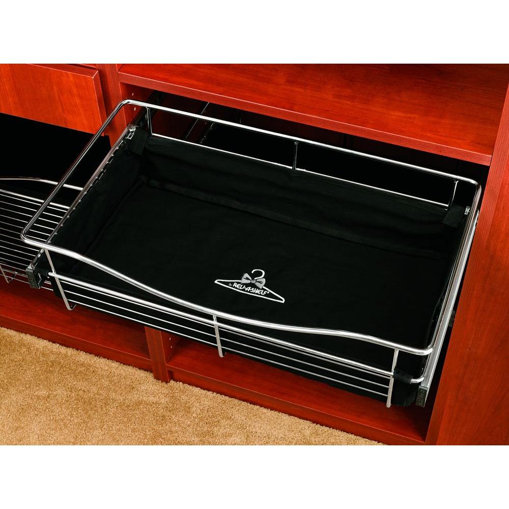 RevAShelf 7 in. H x 30 in. W x 16 in. D Black Closet Basket LinerCBL